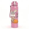 1PC Hello Spring Bunny 750ml Color Plastic Sports Water Bottle Leakproof Flip Straw Lid Suitable for Sports Office Home Use