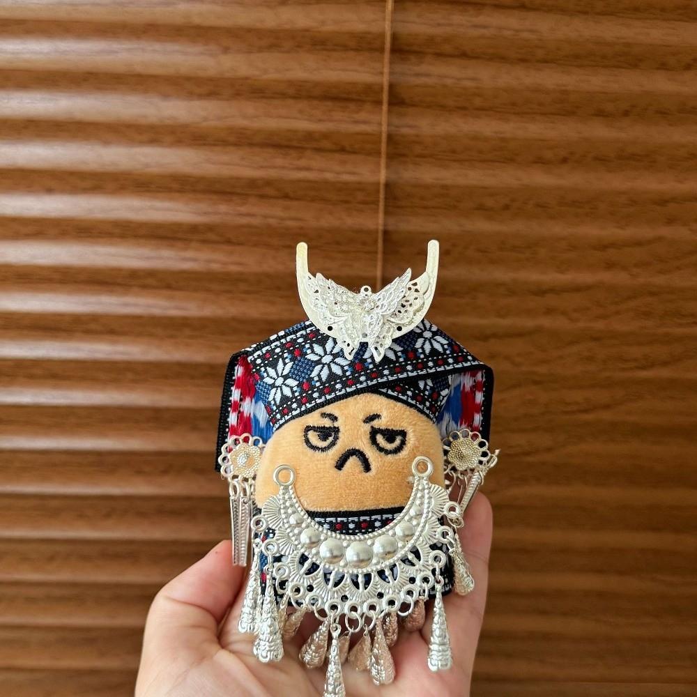 Traditional Costume Bag Charm Fabric Doll Keychain Key Ring Pendant Car Interior Decor