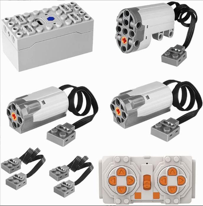Cross-border Motor Building Blocks: Power Set with Remote Control, Receiver, and Lithium Battery