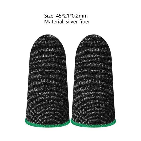 1 Pair Finger Cover Sweat-proof Sensitive Ultra-thin Video Games Touch Screen Fingertip Gloves for PUBG Mobile Game