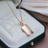 Kinel Glossy Simple Rose Gold Color Square Pendant Necklace