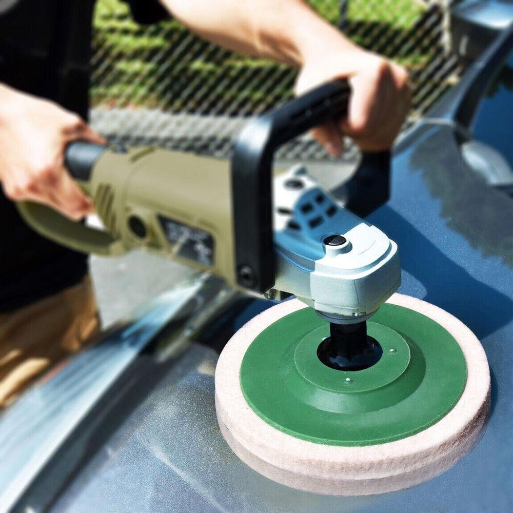 10pcs 4inch Round Wool Wheel Wool Polishing Pads Car Polish Wool Buffing Pad  for Glass Ceramics