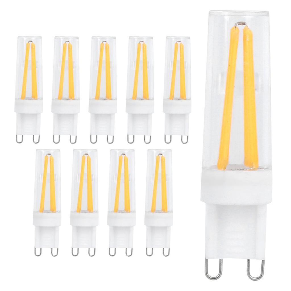 10 шт. G9 3 Вт лампочки для бытового настенного светильника потолочного светильника переменного тока 110 В (Теплый белый)