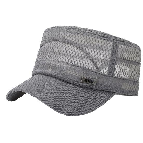 Beach Hat Flat Top Large Brim Full Mesh Casual Adjustable Buckle Casual Breathable Sunscreen Military Hat Outdoor Activities