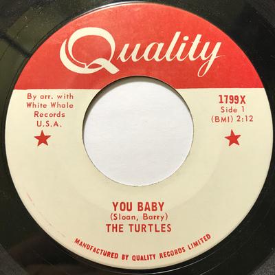 7-дюймовая пластинка TURTLES - You Baby 1799X Качество 1966 Канада Рок Б/У