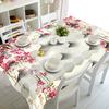 Stripe White Flower Tablecloth Fashion Plaid Rose Waterproof Thicken Rectangular And Round Table Cloth For Wedding