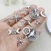 20pcs/Lot Mix Antique Silver Color Sun Moon Star Pendant Charms For Jewelry Making Supplies Witch Wicca Accessories DIY Bracelet