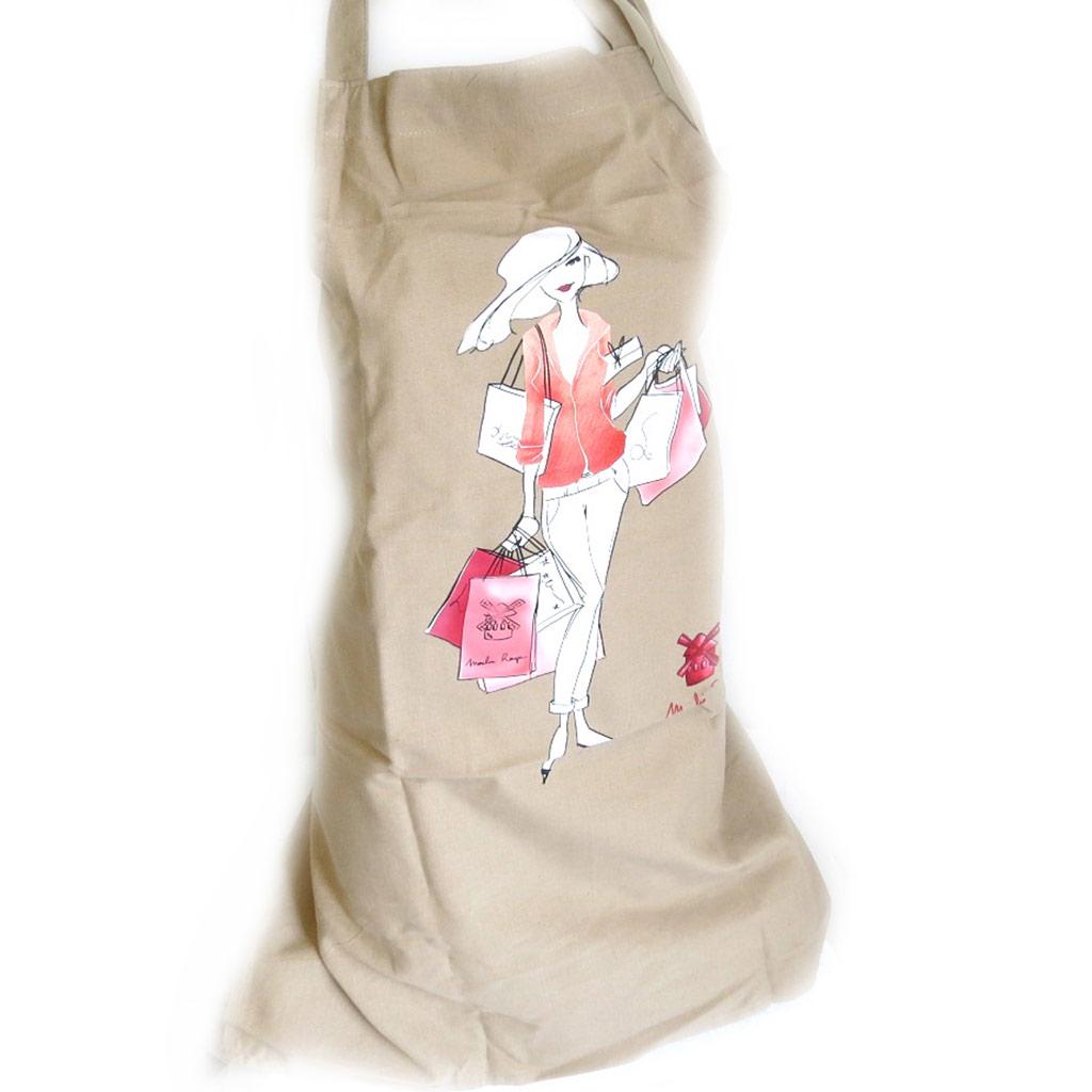 Les Trésors De Lily [M5765] - Дизайнерский фартук «La Parisienne au Moulin Rouge» серо-бежевый