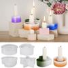 Round Heart Star Epoxy Resin Mold Handmade Candle Holder Silicone Mold DIY Plaster Crafts Table Ornament Tool Nonstick