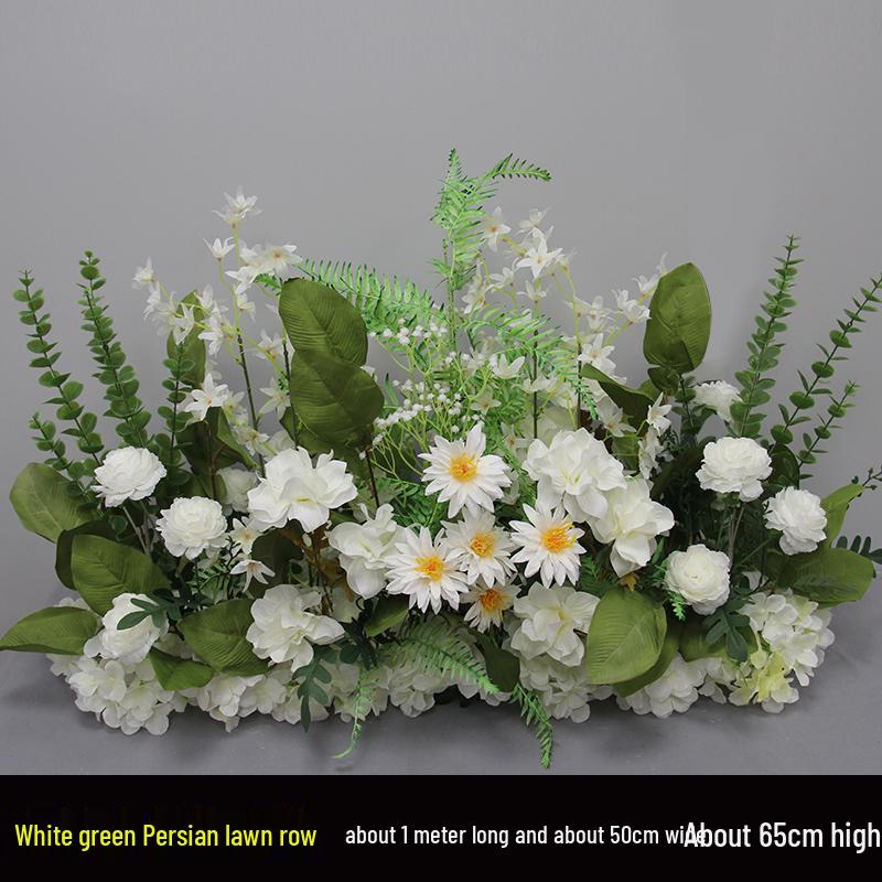Wedding Aisle Floral Arrangement: Artificial Flower Basket & Row Decoration