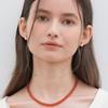 Halden Simple Red Carnelian Necklace 6mm (N015_40cm)