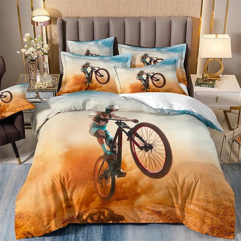 Galaxy Starry Sky Duvet Cover Set for Boys, Speed Rider, Super Cool, Racing Car Comforter, Bedding Sets for Men, Teen, Queen Siz