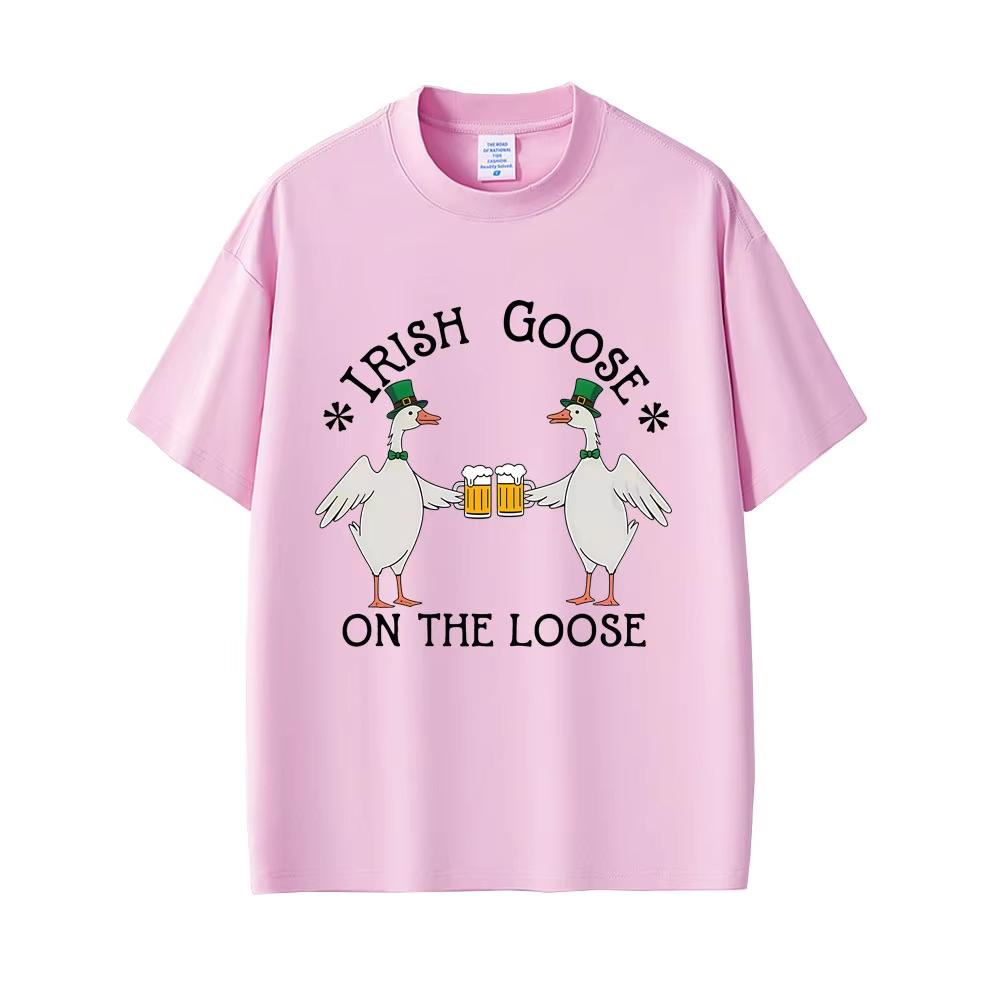 Irish Goose on The Fashion Funny Meme Tshirt Unisex Women Casual pure Cotton Vintage Short Sleeve T Shirts Streetwear Unisex