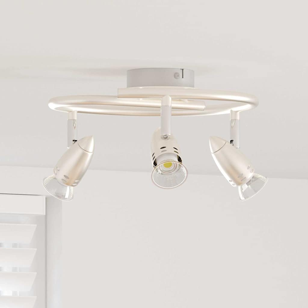Ceiling Spotlight with Spotlights Nickel 24 x 22 x 12.5 cm Metal