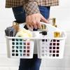Bathroom Storage Basket Divided Grid Design Large Capacity PP Plastic Portable Hollow Home Organizer