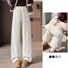 Women High Waist Casual Loose Pants Straight Wide Leg Female Thick Baggy Trousers