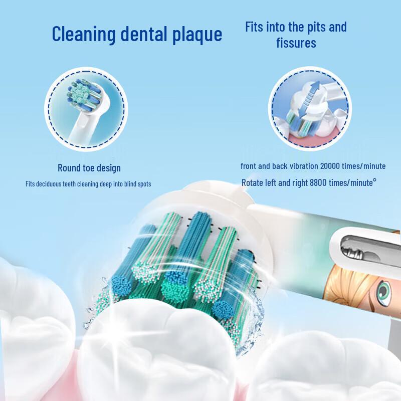 Электрическая зубная щетка Oral-B Kids для 3-7 лет, издание «Человек-паук», вилка CN (адаптер в комплекте)