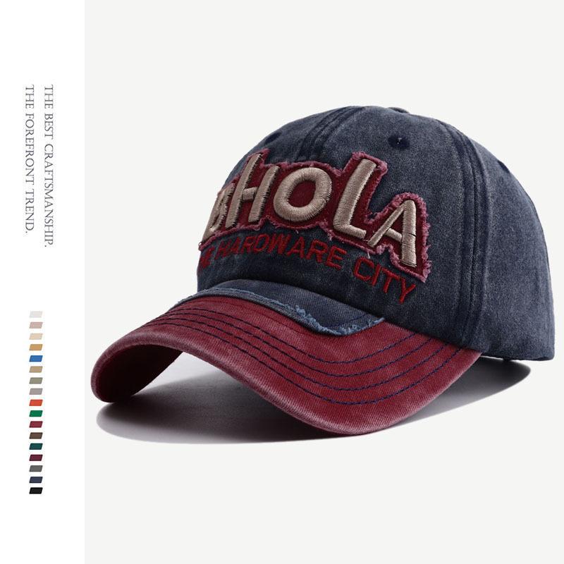 Новые мытые хлопковые бейсболки Snapback для мужчин и женщин, модные регулируемые шапки с вышивкой букв, спортивные кепки в стиле хип-хоп на открытом воздухе, унисекс