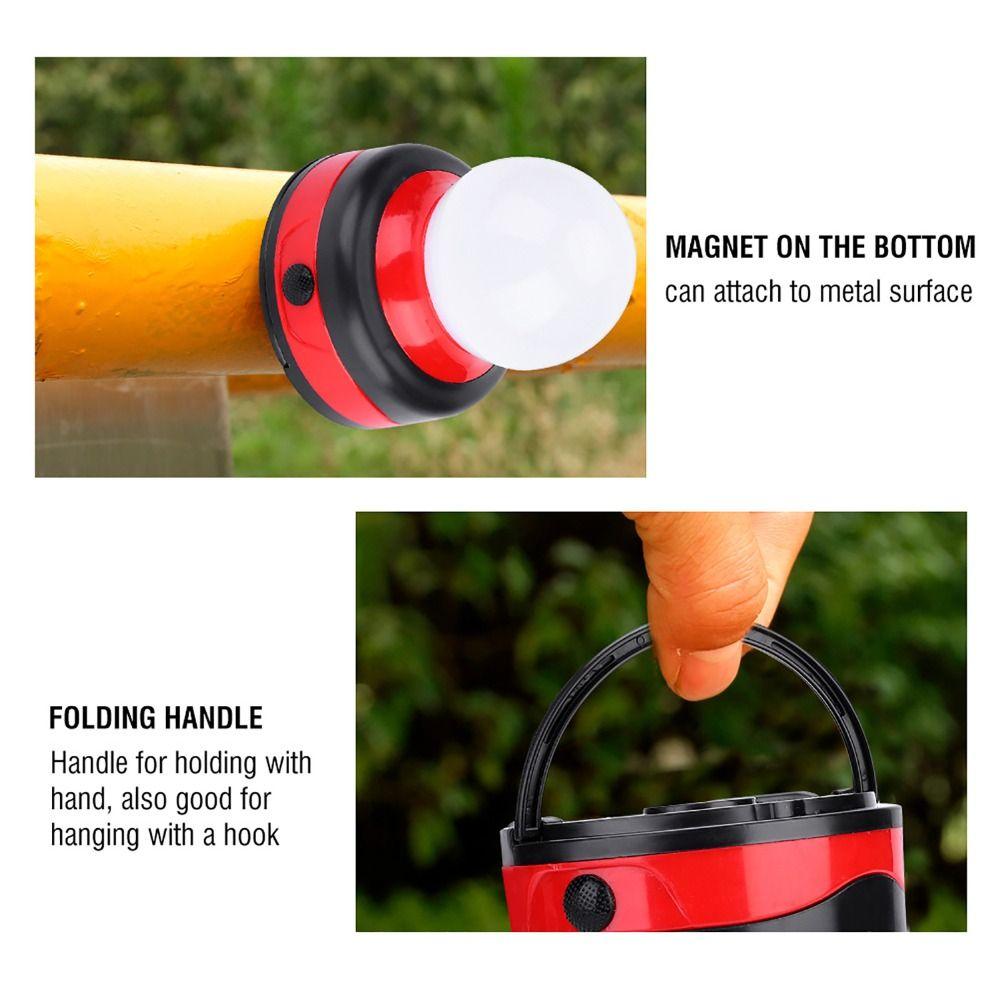 Durable Portable LED Flashlight Tent Light Mini Round Battery-Powered LED Tent Light Outdoor Camping Light Outdoor Adventures