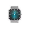 Mathey-Tissot Мужские часы Monsoon Square из нержавеющей стали с зеленым циферблатом, кварцевые H7917AV