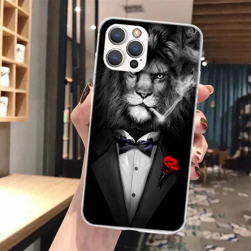 Man Suit Shirt Tie Soft Phone Case For iPhone 17 Air 16 16E 15 14 Plus 13 Mini 12 11 Pro Max X XR XS 7 8 + SE 2020 Pattern Cover