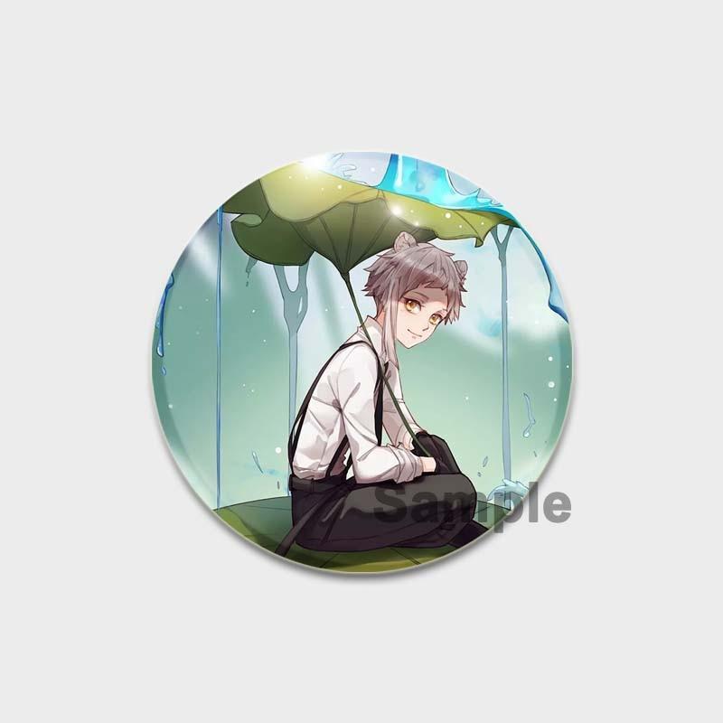 58 мм 58 мм аниме Бунго Бродячие собаки значок для косплея милая брошь Накадзима Ацуши коллекция Дазай Осаму эмалированные булавки для одежды на рюкзак