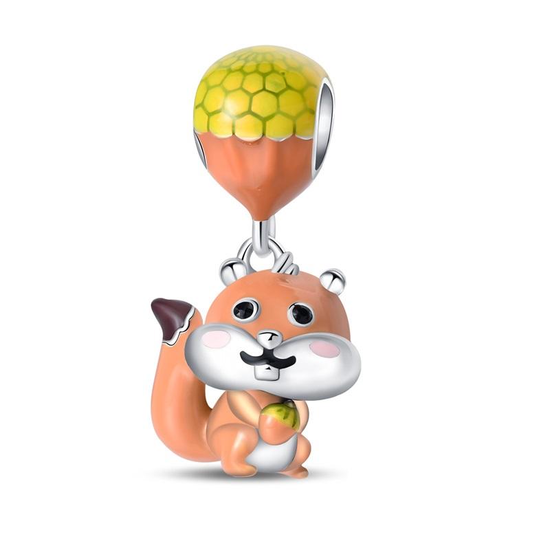 Медь Золотая Осенняя Серия Шармы Бусины Пугало Тыква Кленовый Лист Шармы Для Женщин Изысканные DIY Украшения