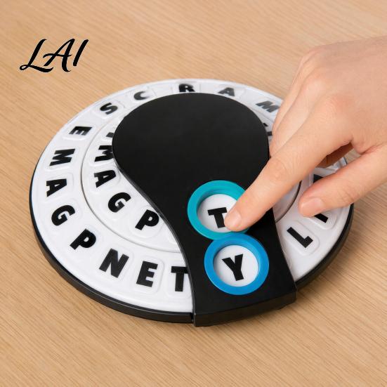 English Practice Toy 1/2 Sets Fast-Paced Think Words Game Alphabet Wheel Family Board Kids Educational Multi-player Interactive Challenge Game