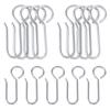 20Pcs S Shaped Drapery Hook Pin Metal Shower Curtain Hanger Curtain Track Hooks Window Curtain