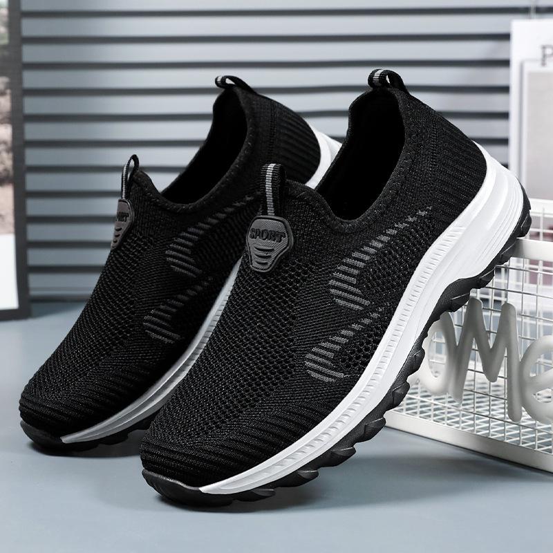 Shoes Men's Summer New Men's Shoes Breathable One Pedal Middle-aged and Elderly Couples Walking Shoes Casual Sports Shoes
