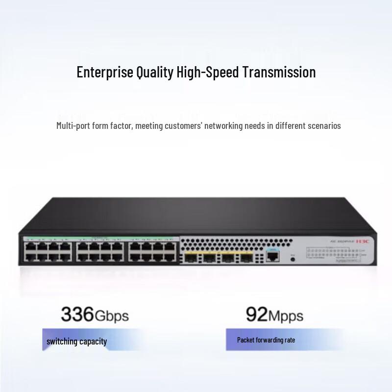 H3C S5024PV5-EI-HPWR 24-Port Gigabit POE+ Managed Switch
