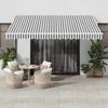 VidaXL Automatic Retractable Awning Anthracite and White 400x350 Cm, Awning, Door Awning, Garden Awning, Awning, 3215794