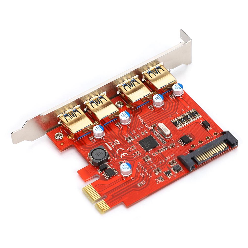 Карта расширения USB3.0 4-портовая карта-адаптер с портом питания SATA для NEC Master Control D720201