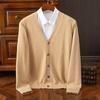 Men's Sweater Cardigan Business Casual Classic V Neck Solid Color Cardigan Men Sweater Korean Fashion Mens Clothes