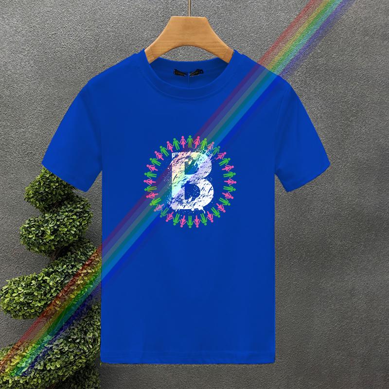 New High Quality Luxury Brand 100% Cotton Design B Printing Tees Summer Harajuku Men/Women Short Sleeve T-shirt Asian Size S-5XL