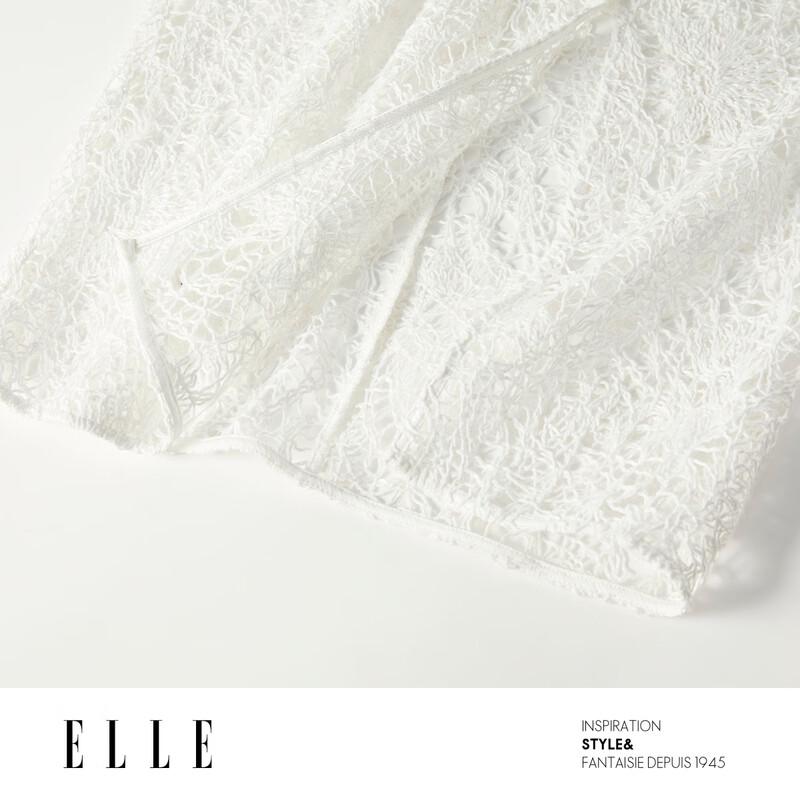 ELLE Юбка-русалка с кружевным дизайном и высокой талией