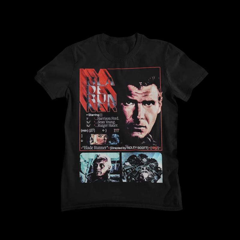 Blade Runner 1982 Retro Movie T‑Shirt Unisex Loose Soft Cotton Short Sleeve Tee Sci Fi Classic Poster Graphic Casual Streetwear Top for Men Women
