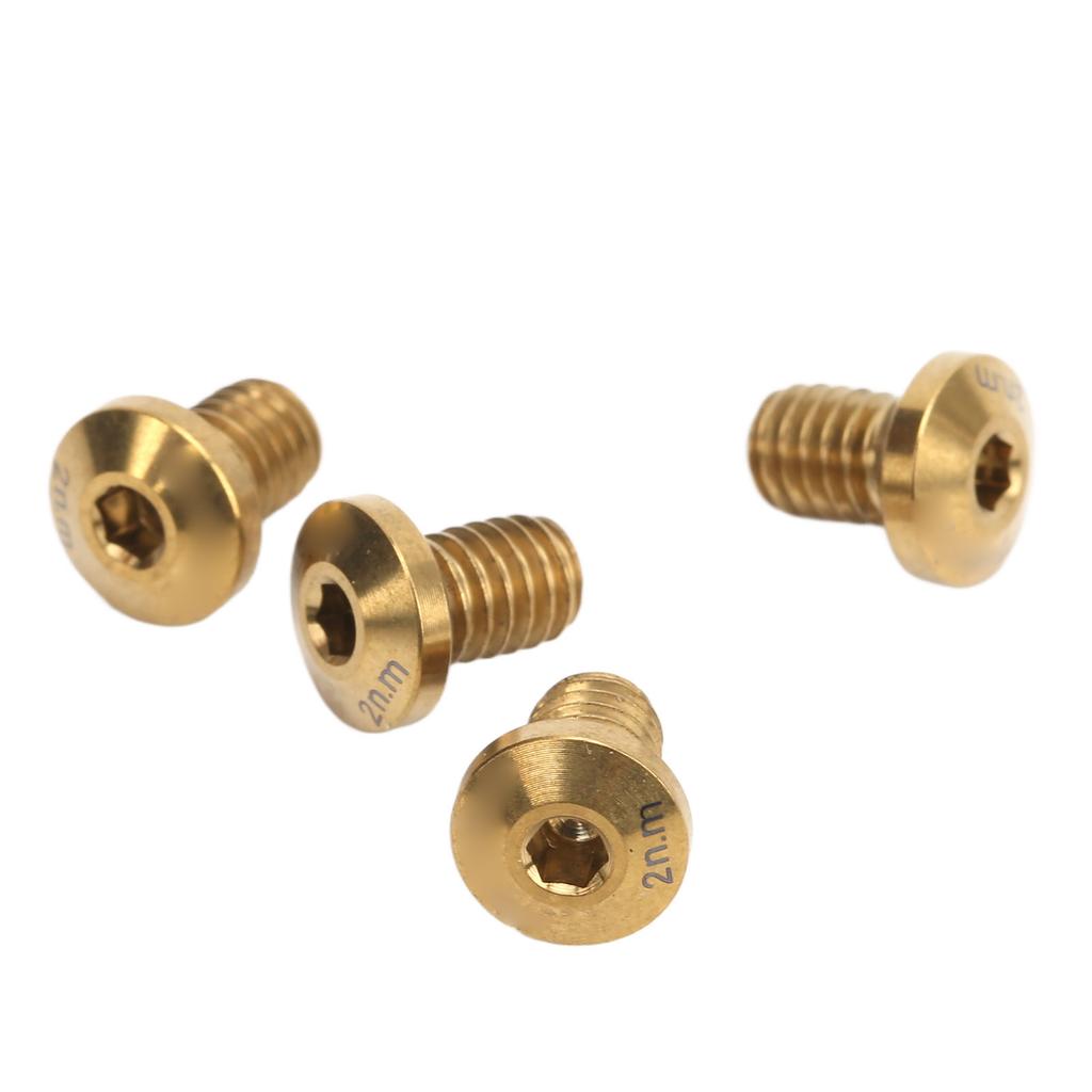 4 шт. Винты для тормозов шоссейного велосипеда Титановый сплав Прочные Ржавчиностойкие Полировка Шлифовка Точная резьба