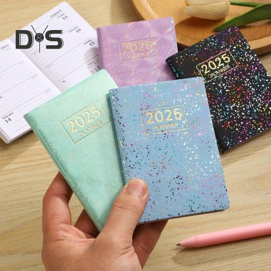 Плотная бумага блокнот гладкое письмо без растекания чернил искусственная кожа обложка 2025 ежедневник карманный формат чернил устойчивый бумажный планировщик