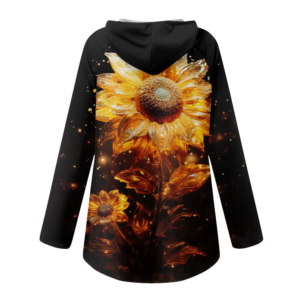 Женские свободные топы с V-образным вырезом и капюшоном с длинными рукавами, повседневные топы, домашние пижамы для отдыха, топы