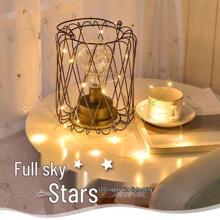 Светодиодные гирлянды - Батарейки-таблетки, Медная проволока для украшения на дни рождения и Рождество