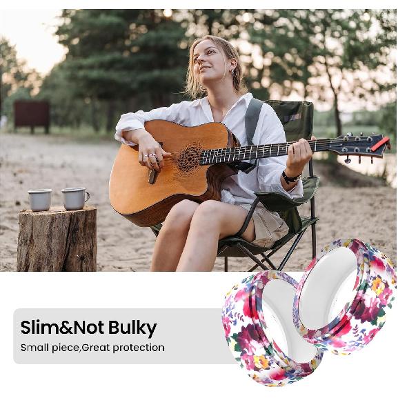 Printed silicone protective cover Compatible with Oura Ring Protector,8pcs colors Elastic Case for Oura Ring Gen4/3 smart ring Starry (Printed case,