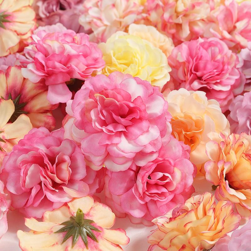 10Pcs Silk Rose Artificial Flowers for Home Decor Wedding Decoration Supplies DIY Bride Crafts Wreath Accessories Fake Flowers