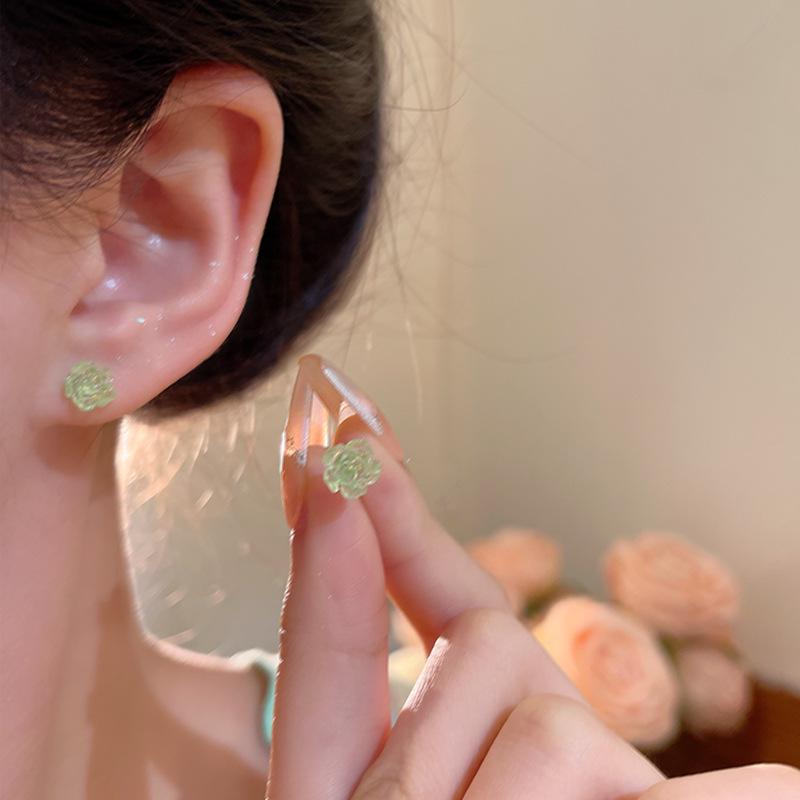 Летние милые серьги с цветами: Универсальные серьги-гвоздики высокого класса с иглой из серебра 925 пробы