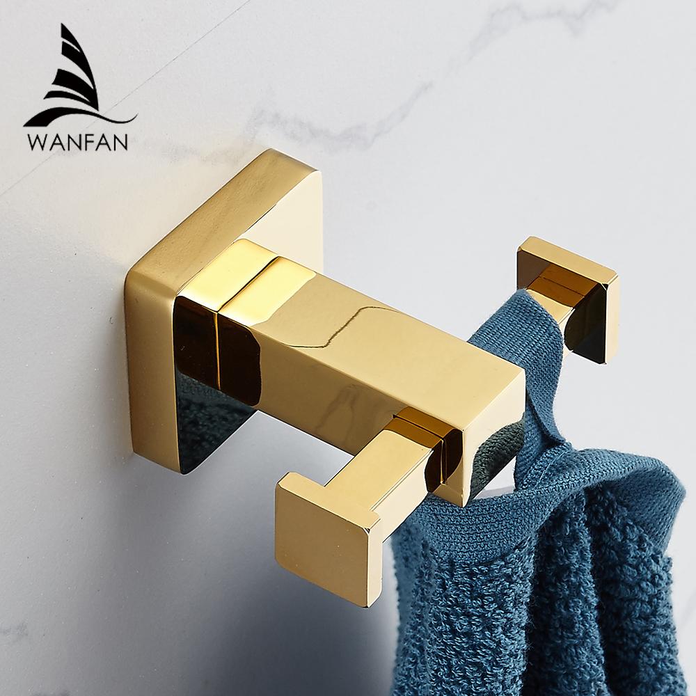 Вешалки для халатов, хромированный крючок на стену, сплошной латунный серебряный крючок для халатов, вешалка для полотенец, вешалка для одежды в европейском стиле 7501L