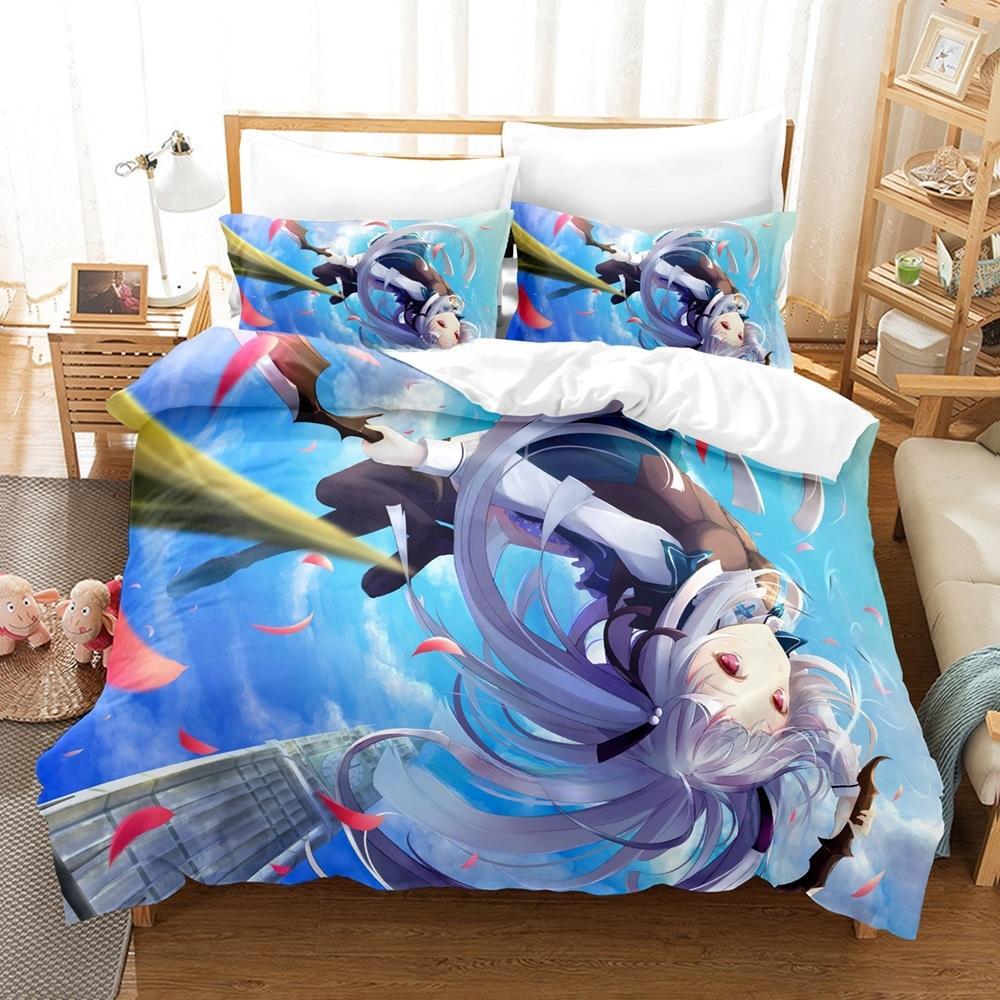 Kawaii Anime Absolute Duo Bedding Collection Duvet Cover Comforter Bed Collection Quilt Cover Pillowcase King Queen Twin Size Boys Girl Adult