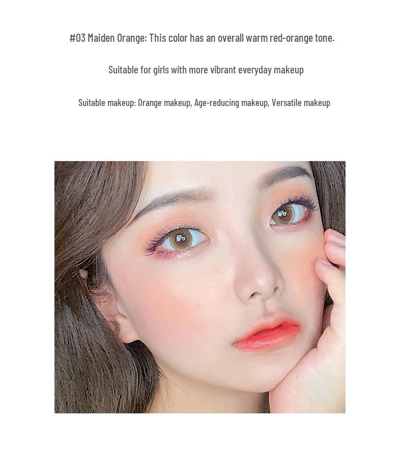 KQTQK Kuku Han Society Палетка румян и хайлайтера Всё-в-одном: Запеченное яйцо с нюдовым градиентом для натурального макияжа и теней двойного назначения.