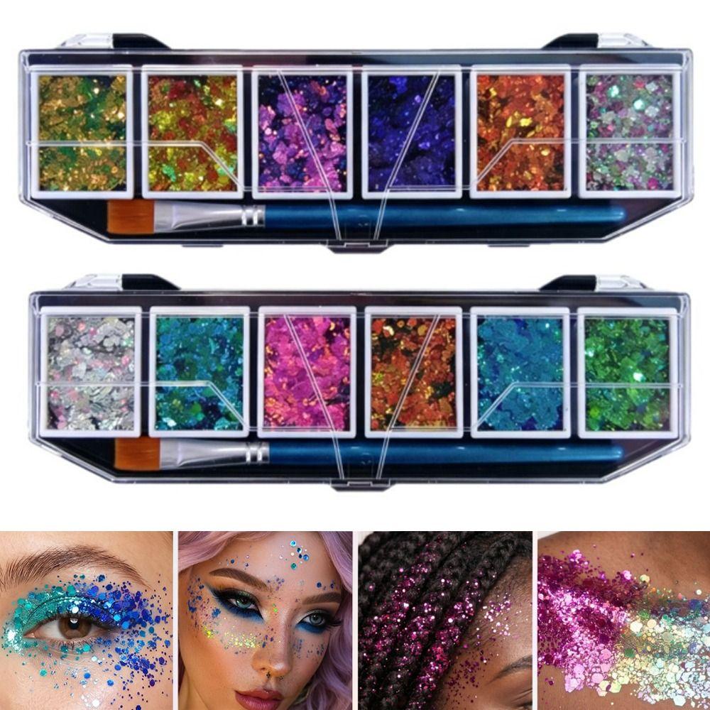 Quick Drying Glitter Palette Lightweight Face Glitter New Design Color Shifting Glitter
