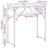 Console Table Black Oak Effect 75x30x75 cm Wood Based Material