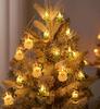 Santa Claus Snowman Christmas Tree LED Lights Christmas Decoration Hanging Ornaments Colorful Light Strings Christmas Decorative Ambient Light Strings